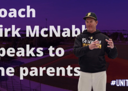 Coach Kirk McNabb speaks to the Parents.