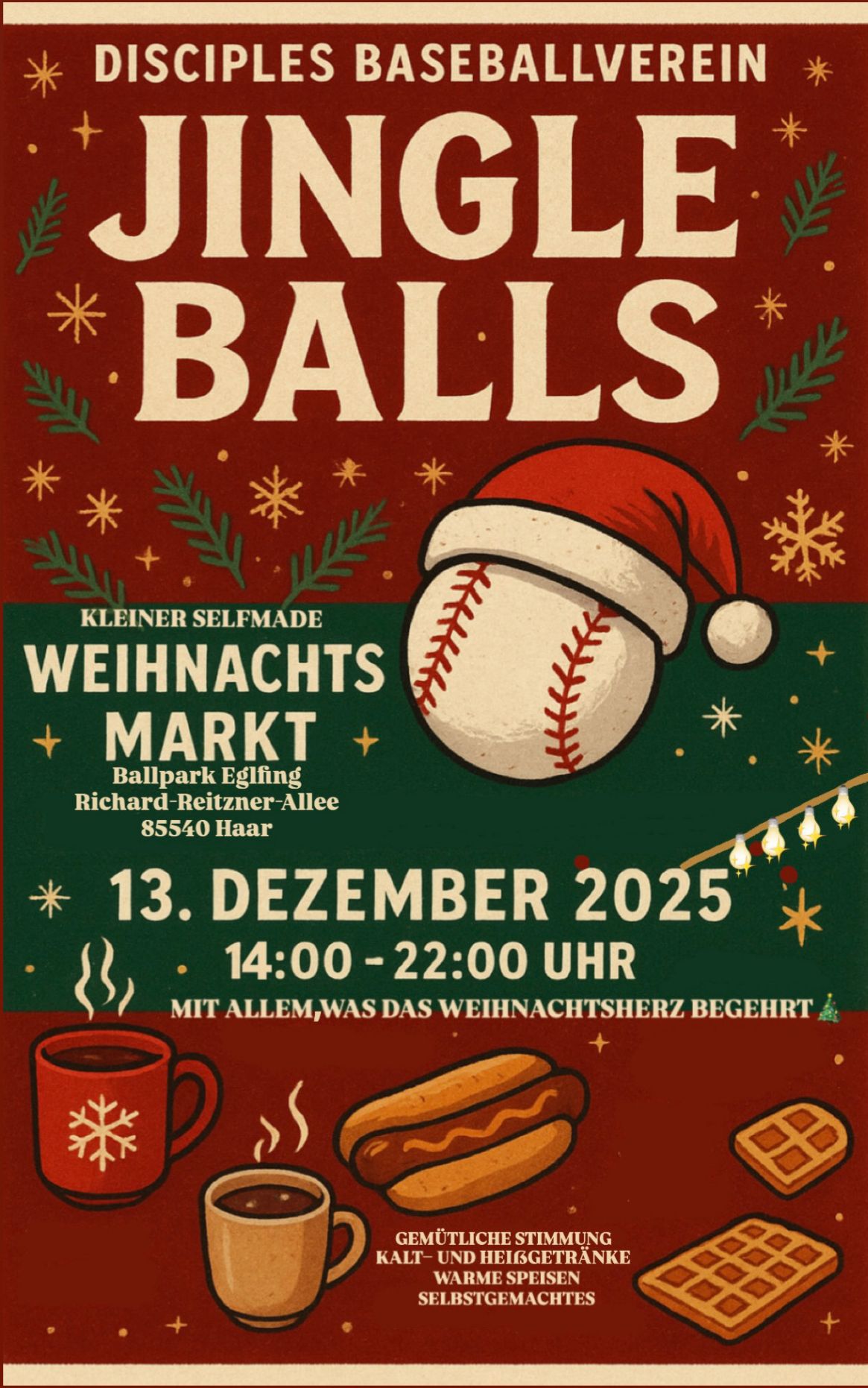 Weihnachtsmarkt Disciples DBL Mannschaft - 13. Dezember ab 14:00